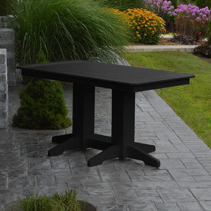 A & L Furniture Recycled Plastic Rectangular Dining Table