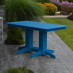 A & L Furniture Recycled Plastic Rectangular Dining Table