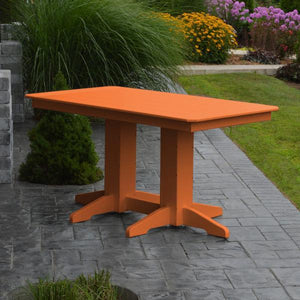 A & L Furniture Recycled Plastic Rectangular Dining Table