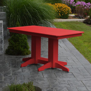 A & L Furniture Recycled Plastic Rectangular Dining Table