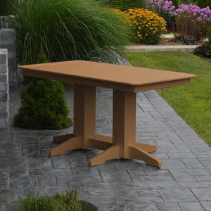 A & L Furniture Recycled Plastic Rectangular Dining Table