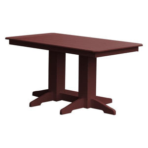 A & L Furniture Recycled Plastic Rectangular Dining Table