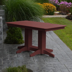 A & L Furniture Recycled Plastic Rectangular Dining Table