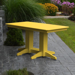 A & L Furniture Recycled Plastic Rectangular Dining Table