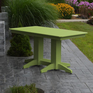 A & L Furniture Recycled Plastic Rectangular Dining Table