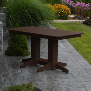 A & L Furniture Recycled Plastic Rectangular Dining Table