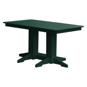 A & L Furniture Recycled Plastic Rectangular Dining Table