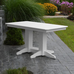 A & L Furniture Recycled Plastic Rectangular Dining Table