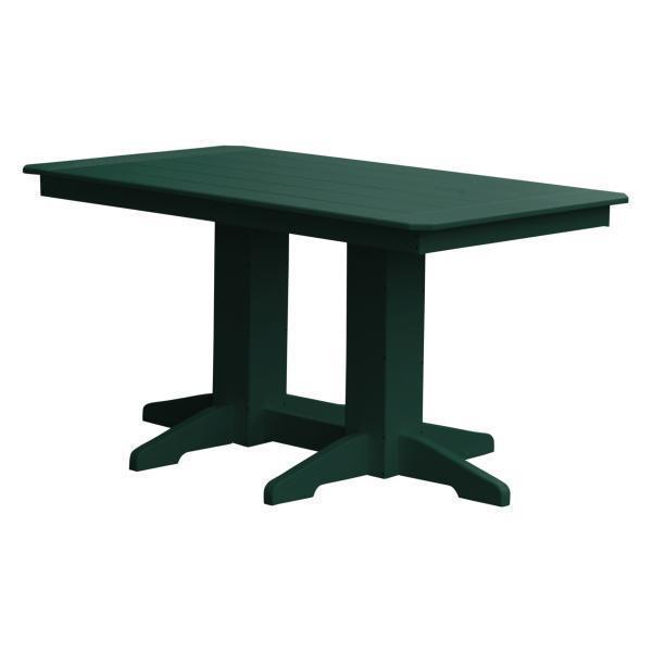 A &amp; L Furniture Recycled Plastic Rectangular Dining Table Dining Table 5ft / Turf Green / No