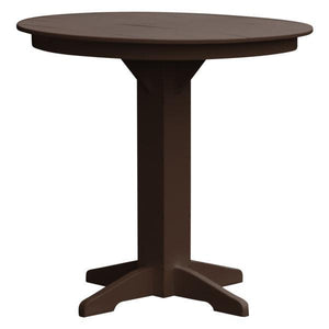 A & L Furniture Recycled Plastic Round Bar Table Bar Table 44" / Tudor Brown / No