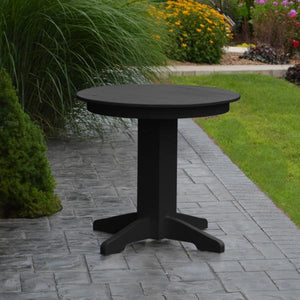 A & L Furniture Recycled Plastic Round Dining Table Table 33" / Aruba Blue