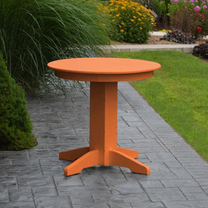 A & L Furniture Recycled Plastic Round Dining Table Table 33" / Aruba Blue