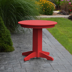 A & L Furniture Recycled Plastic Round Dining Table Table 33" / Aruba Blue