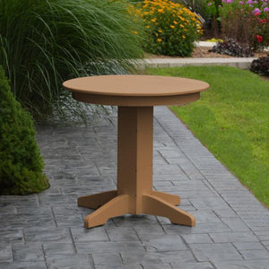 A & L Furniture Recycled Plastic Round Dining Table Table 33" / Aruba Blue