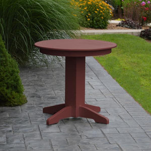 A & L Furniture Recycled Plastic Round Dining Table Table 33" / Aruba Blue