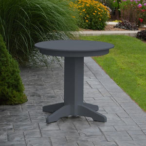 A & L Furniture Recycled Plastic Round Dining Table Table 33" / Aruba Blue