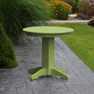 A & L Furniture Recycled Plastic Round Dining Table Table 33" / Aruba Blue