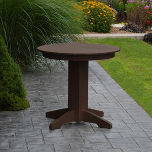 A & L Furniture Recycled Plastic Round Dining Table Table 33" / Aruba Blue