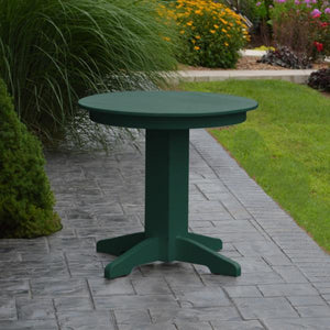 A & L Furniture Recycled Plastic Round Dining Table Table 33" / Aruba Blue