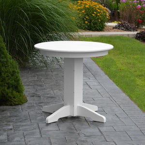 A & L Furniture Recycled Plastic Round Dining Table Table 33" / Aruba Blue