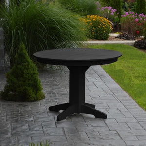 A & L Furniture Recycled Plastic Round Dining Table Table 33" / Aruba Blue