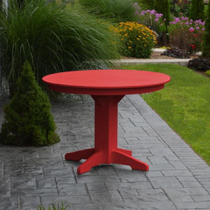 A & L Furniture Recycled Plastic Round Dining Table Table 33" / Aruba Blue