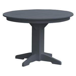 A & L Furniture Recycled Plastic Round Dining Table Table 33" / Aruba Blue