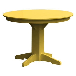 A & L Furniture Recycled Plastic Round Dining Table Table 33" / Aruba Blue