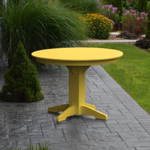 A & L Furniture Recycled Plastic Round Dining Table Table 33" / Aruba Blue