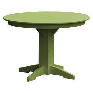 A & L Furniture Recycled Plastic Round Dining Table Table 33" / Aruba Blue