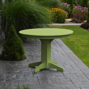 A & L Furniture Recycled Plastic Round Dining Table Table 33" / Aruba Blue