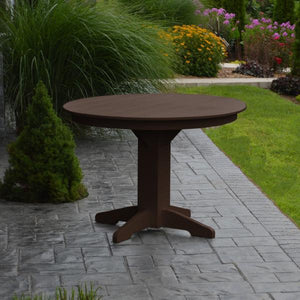 A & L Furniture Recycled Plastic Round Dining Table Table 33" / Aruba Blue