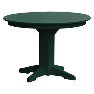 A & L Furniture Recycled Plastic Round Dining Table Table 33" / Aruba Blue