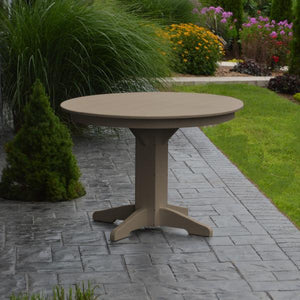 A & L Furniture Recycled Plastic Round Dining Table Table 33" / Aruba Blue