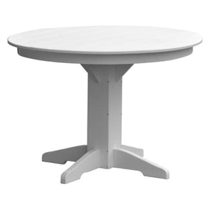 A & L Furniture Recycled Plastic Round Dining Table Table 33" / Aruba Blue