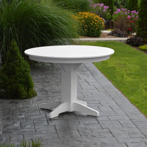 A & L Furniture Recycled Plastic Round Dining Table Table 33" / Aruba Blue