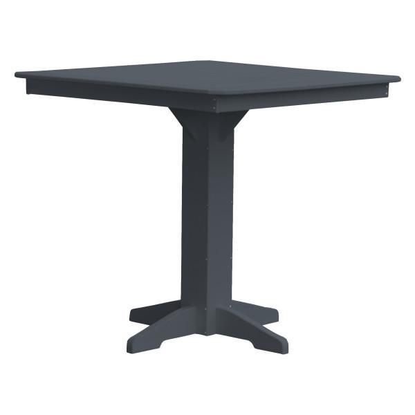 A &amp; L Furniture Recycled Plastic Square Bar Table Bar Table 44&quot; / Dark Gray / No