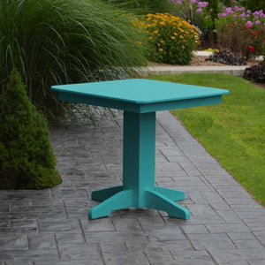 A & L Furniture Recycled Plastic Square Dining Table Table 33" / Aruba Blue