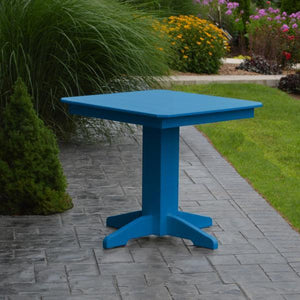 A & L Furniture Recycled Plastic Square Dining Table Table 33" / Aruba Blue