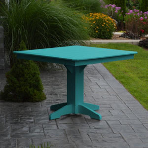 A & L Furniture Recycled Plastic Square Dining Table Table 33" / Aruba Blue