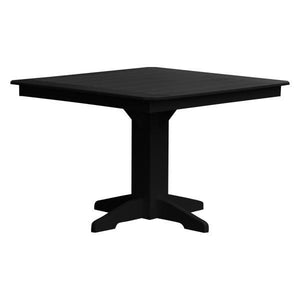 A & L Furniture Recycled Plastic Square Dining Table Table 33" / Aruba Blue