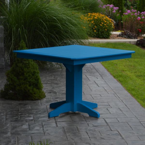 A &amp; L Furniture Recycled Plastic Square Dining Table Table 33&quot; / Aruba Blue