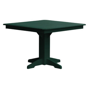 A & L Furniture Recycled Plastic Square Dining Table Table 33" / Aruba Blue
