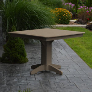 A & L Furniture Recycled Plastic Square Dining Table Table 33" / Aruba Blue