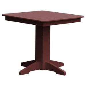A & L Furniture Recycled Plastic Square Dining Table Table 33" / Cherrywood