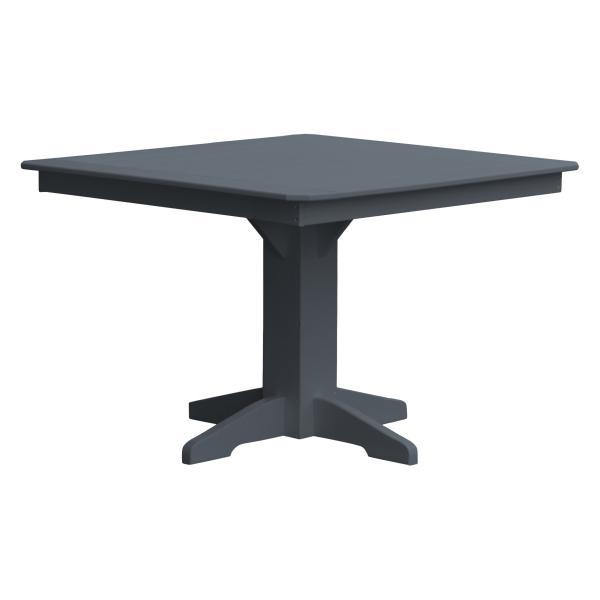 A &amp; L Furniture Recycled Plastic Square Dining Table Table 44&quot; / Dark Gray
