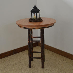 A & L Furniture Round Hickory Bar Table Table 33" / Natural