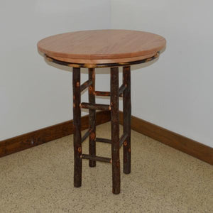A & L Furniture Round Hickory Bar Table Table 33" / Natural