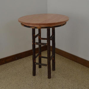 A & L Furniture Round Hickory Bar Table Table 33" / Natural