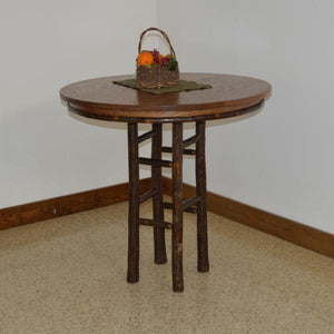 A & L Furniture Round Hickory Bar Table Table 33" / Natural